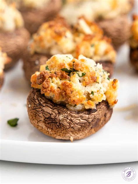 Air Fryer Stuffed Mushrooms - Belly Full