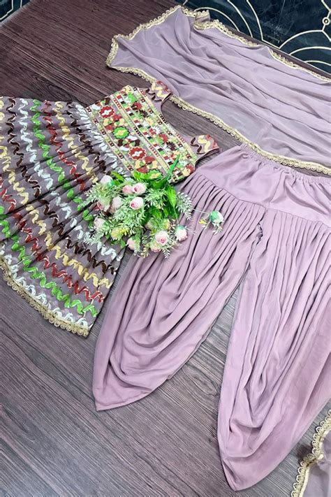 Dhoti and crop top for Wedding girls (3 Colors) - Anaya Designer Studio