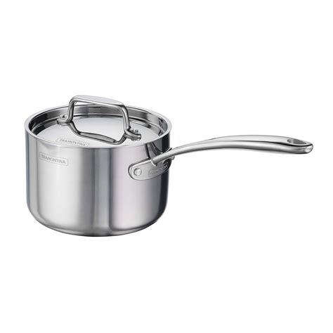 Fusao EX+ 16cm Ceramic Stainless Steel Tri-Ply Sauce Pan with SS Lid