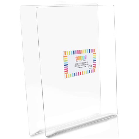 Clear Acrylic Tracing Board Sheet Set for Drawing and Art (9 x 12 In, 2 ...