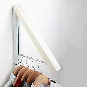 JD PRO | Wall Mounted Drying Rack Clothes Hanger Folding Wall Coat ...