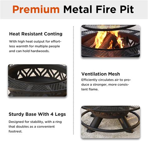 REDMOUNTAINVALLLEY Red Mountain Valley 47 Outdoor Fire Pit with India ...