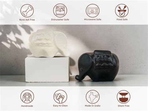 Elephant Salt & Pepper Shakers – Premium Ceramic Dining Table Set of 2 ...