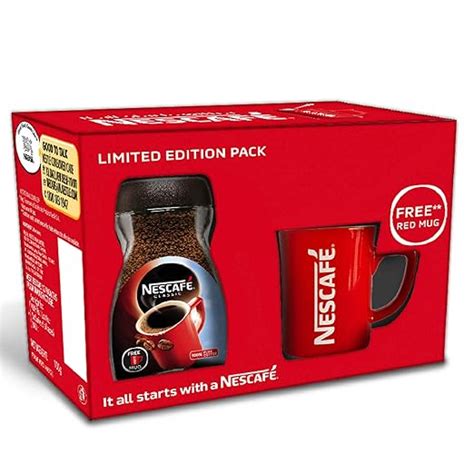 Nescafe Classic Instant Coffee, 100 G Jar With Free Red Mug, Powder ...