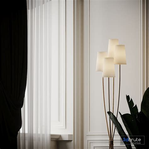 Ballard Designs Lottie Floor Lamp 3d model Buy Download 3dbrute