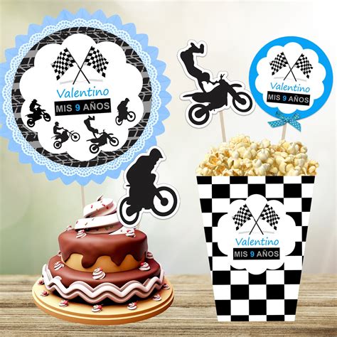 Motocross Party Decorations, Motorcycle Birthday Party Theme, Personalized Printable Party Decor ...