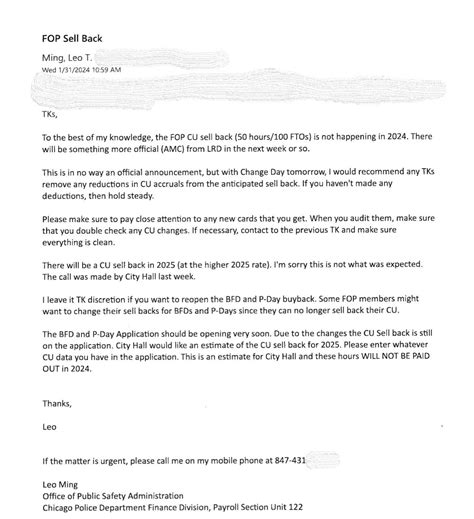 Second City Cop: Timekeeper Letter