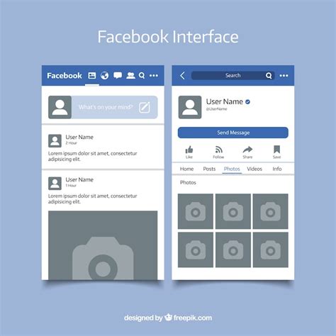 Blank facebook profile template Images - Free Download on Freepik