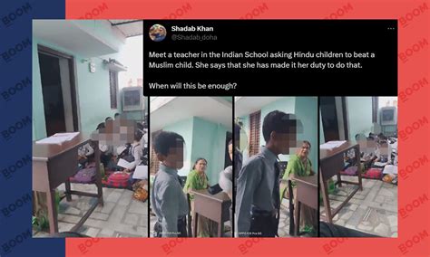 Teacher Asks Class To Hit Muslim Student; Video From UP Goes Viral | BOOM