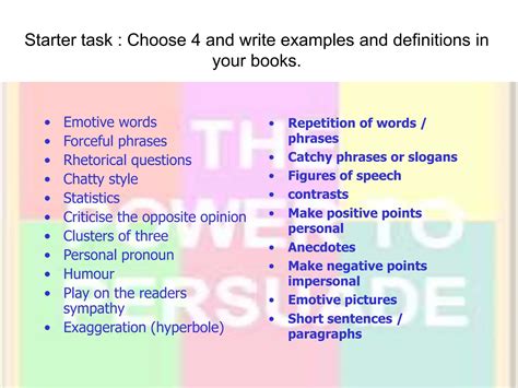 Writing To Persuade KS3 with persuasive techniques | PPT