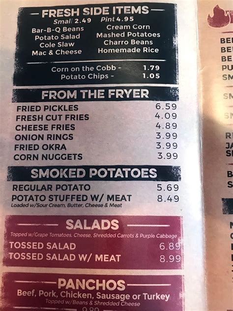 Menu at Bar-B-Cutie SmokeHouse, Mission