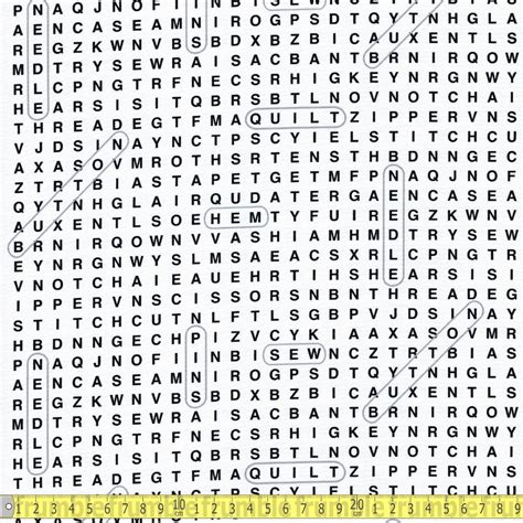 Timeless Treasures - Sew Strong Crossword Puzzle - White - Sewing and ...