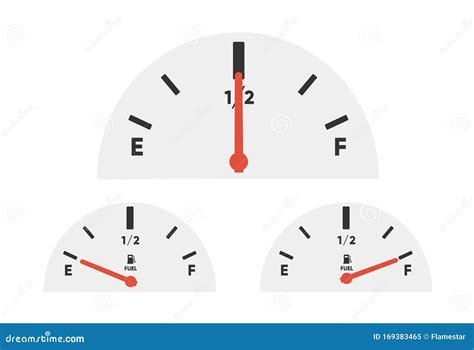 Gas Tank Gauge. Set of Fuel Gauge Scales. Fuel Meter. Fuel Indicator ...