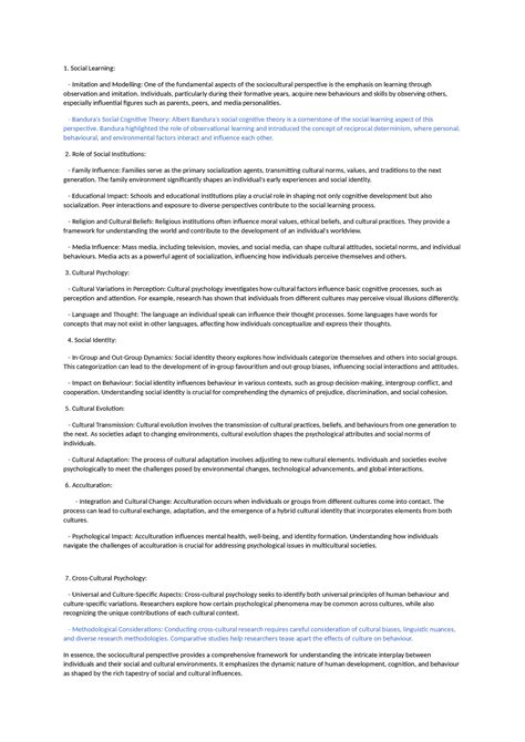 Sem 6 psychology assignment - Social Learning: Imitation and Modelling ...