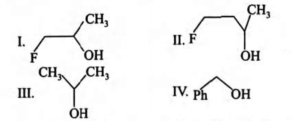The order of reactivity of the following alcohols towards conc. HCl is