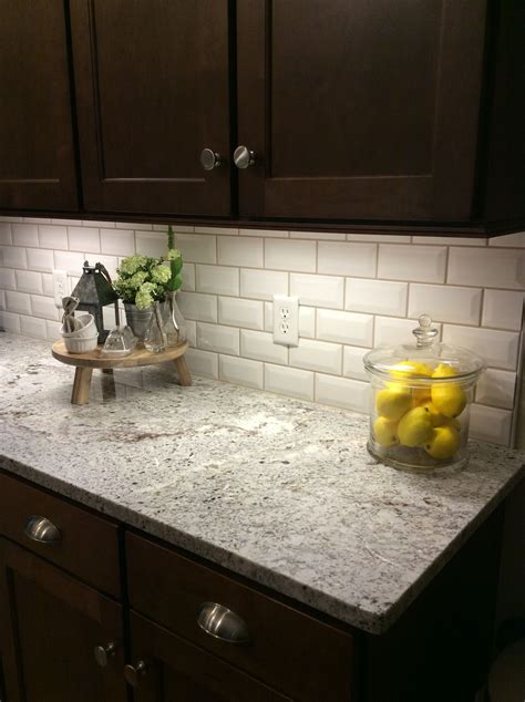 Andino white granite, diamond white beveled matte finish subway tile ...