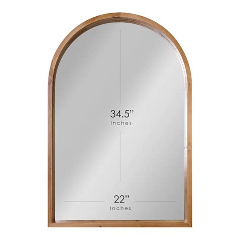 Origin 21 24-in W x 36-in H Arch Natural Wood Framed Wall Mirror 383092 ...