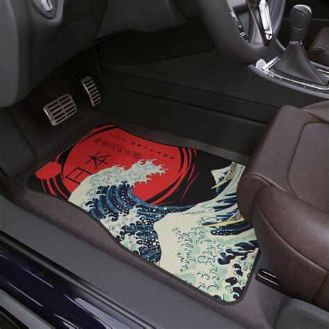 Kanagawa Wave Car Floor Mats JDM Floor Mats JDM Car Mats Japanese Art ...