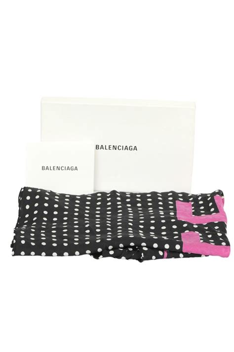 Balenciaga Polka Dots Logo Scarf