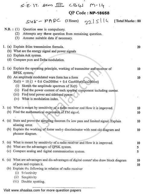 Principles of Analog and Digital Communication 2013-2014 BE IT ...