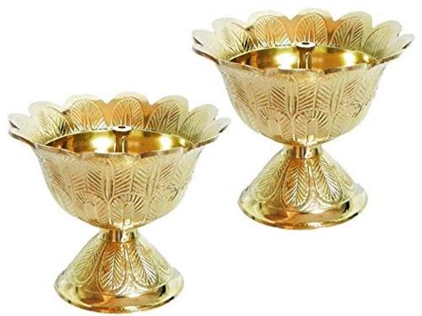 Buy IMAGINE DECOR Brass Gifted Devdas Akhand Diya Big Size (Height 9 cm ...