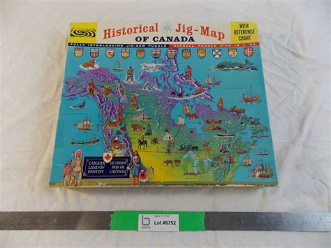 Historical Jigsaw Puzzle Map of Canada- by Parker Bros - Bodnarus Auctioneering