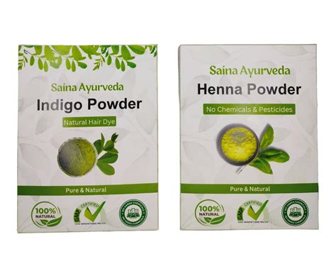 Buy Saina Ayurveda Natural Dye for Black Hair (Henna Leaves powder ...