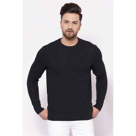Red Tape Men's Black Sweater | Redtape