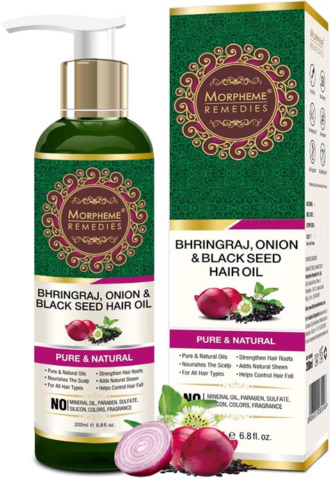 Buy Morpheme Remedies Bhringraj, Onion & Black Seed Hair Oil - Supports ...