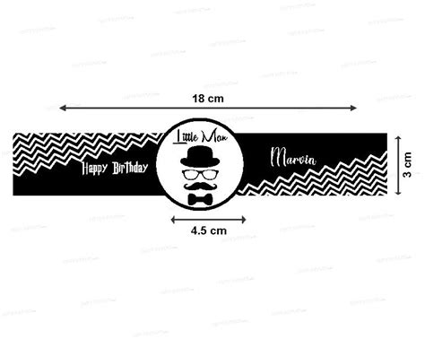 Little Man Theme Hand Band | Customized party supplies Online – Party ...