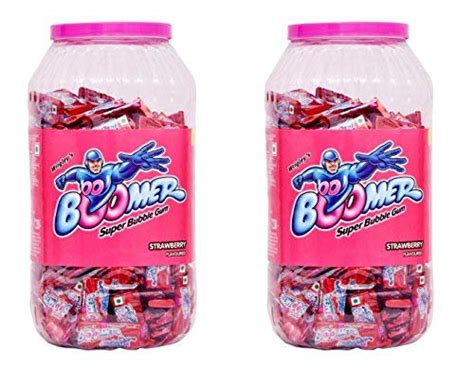 Boomer Wrigley Super Bubble Gum, Strawberry Flavoured (460 Pcs) (Pink ...