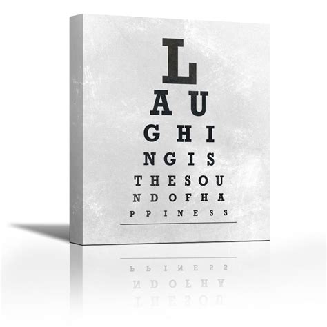 Karmakara Eye Chart Typography II - Fine Art Print Wall Art ON Canvas ...