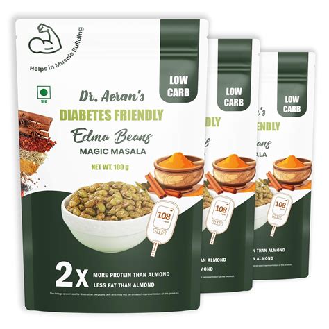 Dr Aeran's Diabetes Friendly Edma Beans Masala (Pack of 3) | Dried ...