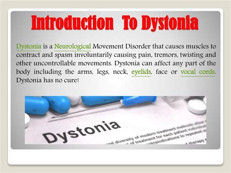PPT - Dystonia: Symptoms, causes and treatment PowerPoint Presentation - ID:7480883