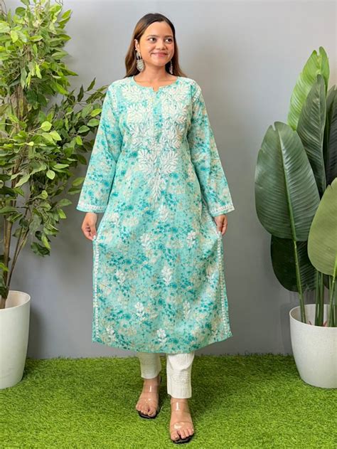 Long Chikankari Kurtas – R S CHIKANKARI