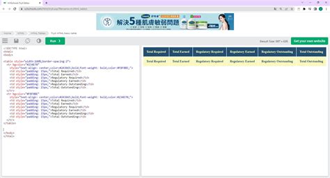 How to Write Table in HTML 的图像结果