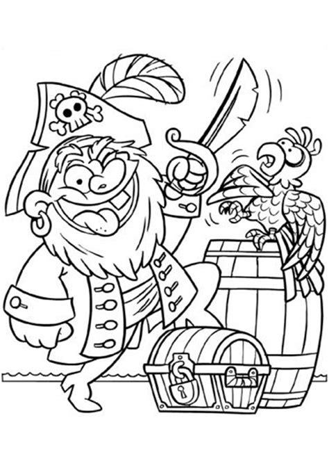 Pirate Colouring Template