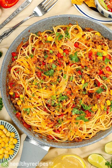 Mexican Spaghetti Recipe - Cheesy and Tasty
