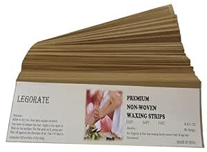LEGORATE Premium Non-Woven Hair Removal Plain Waxing Strips (80 Strips ...