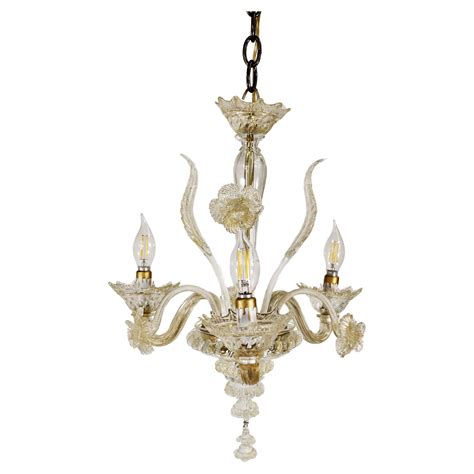 Vintage Traditional Baroque Style Floral Gold Infused Murano Glass ...