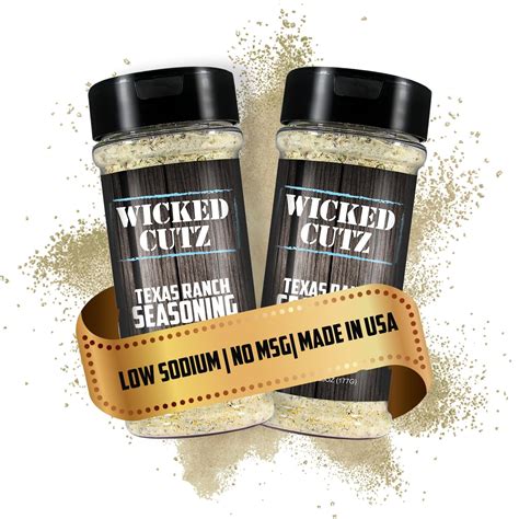 Wicked Cutz Texas Ranch SAF21 Grill Seasoning Set, 2 Pack of Grilling ...