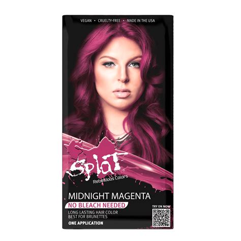 Splat Midnight Magenta Dye, Unisex Semi-Permanent Pink Hair Color ...