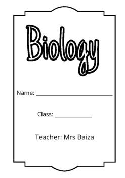 Biology Notebook Cover Page 的图像结果