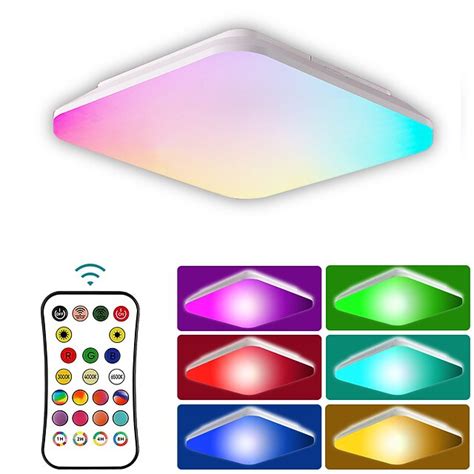 Wireless Remote Control RGBCW Full Color Temperature LED Ceiling Lamp ...