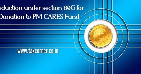 Deduction under section 80G for Donation to PM CARES Fund