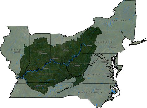 Ohio River Us Map