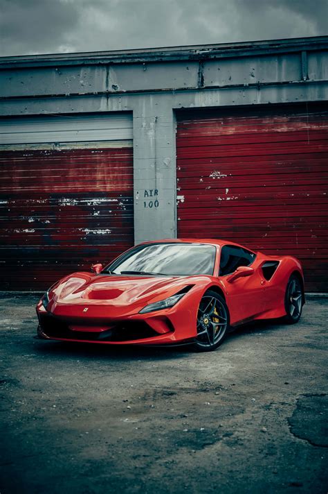 Download Red Ferrari 488 Pista iPhone X Wallpaper | Wallpapers.com