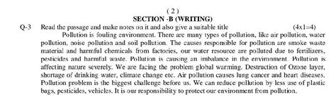 note making on pollution plz fast ans - Brainly.in