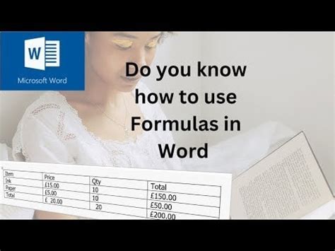 Image result for Using Formulas in Word