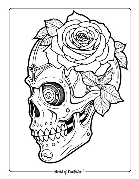 Skull Coloring Pages - World of Printables